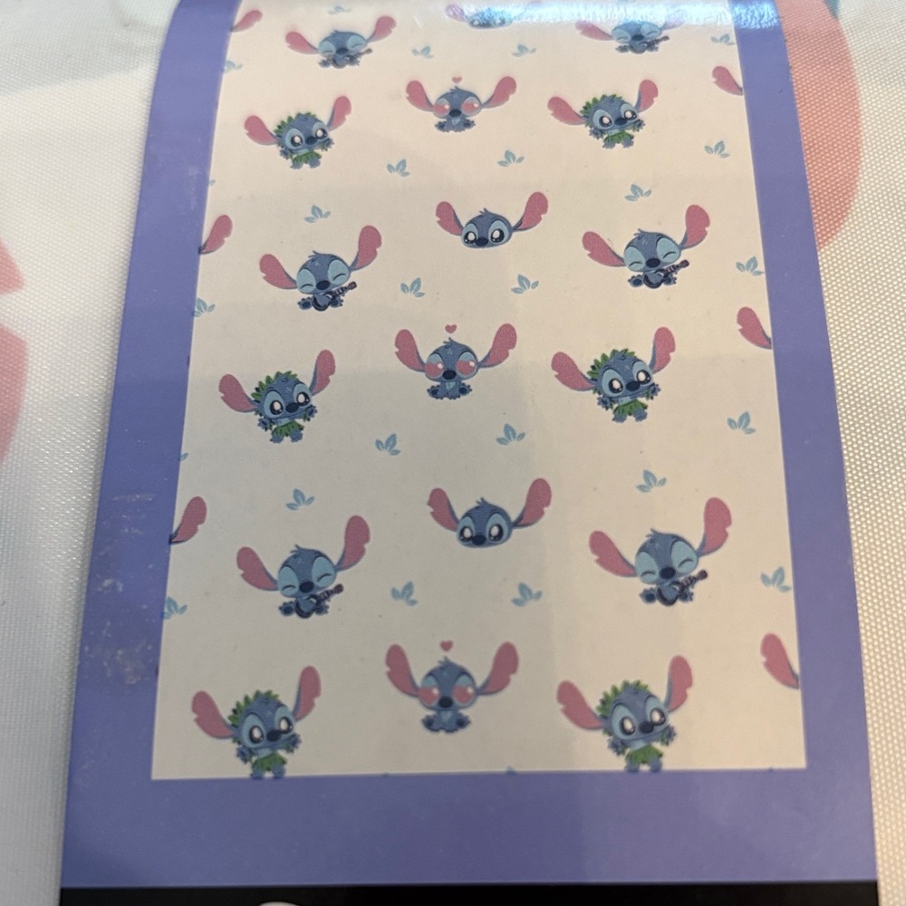 Disney Stitch Blue and Pink Shower Curtain with 10 curtain hooks - Picture 3 of 4